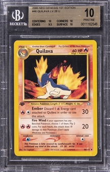 2000 Pokemon TCG Neo Genesis 1st Edition #46 Quilava - BGS PRISTINE 10 - Pop 1